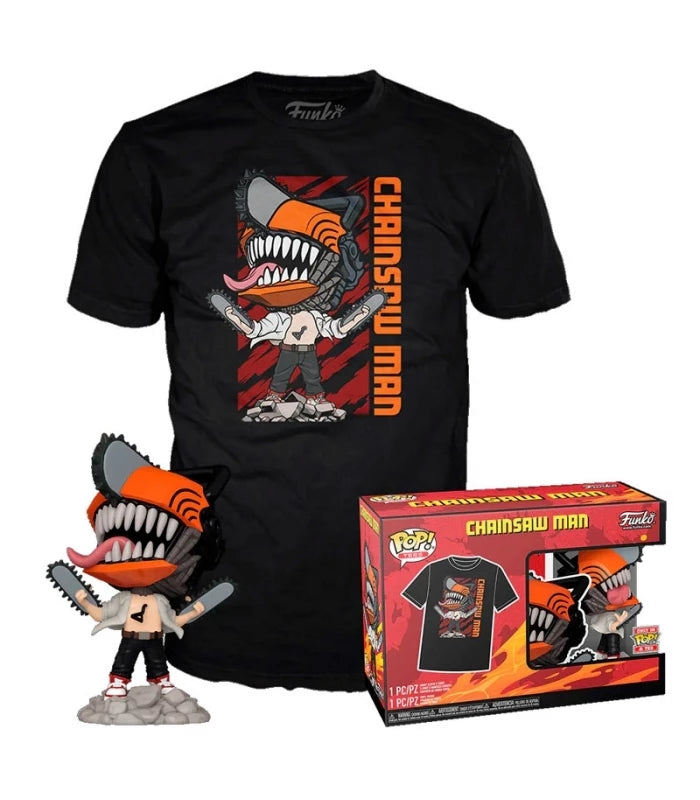 Funko POP & Tee CSM- Chainsaw Man Leaping - XL - Chainsaw Man.