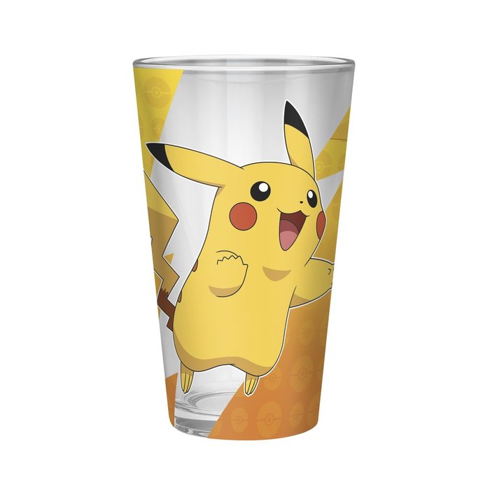 VASO GRANDE 400ML LAMINA DE PIKACHU POKEMON.
