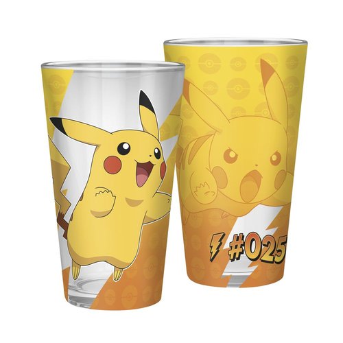 VASO GRANDE 400ML LAMINA DE PIKACHU POKEMON.