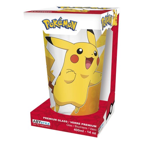 VASO GRANDE 400ML LAMINA DE PIKACHU POKEMON.