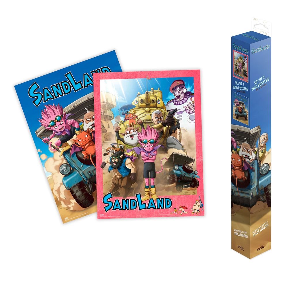 SET MINIPOSTERS SAND LAND.