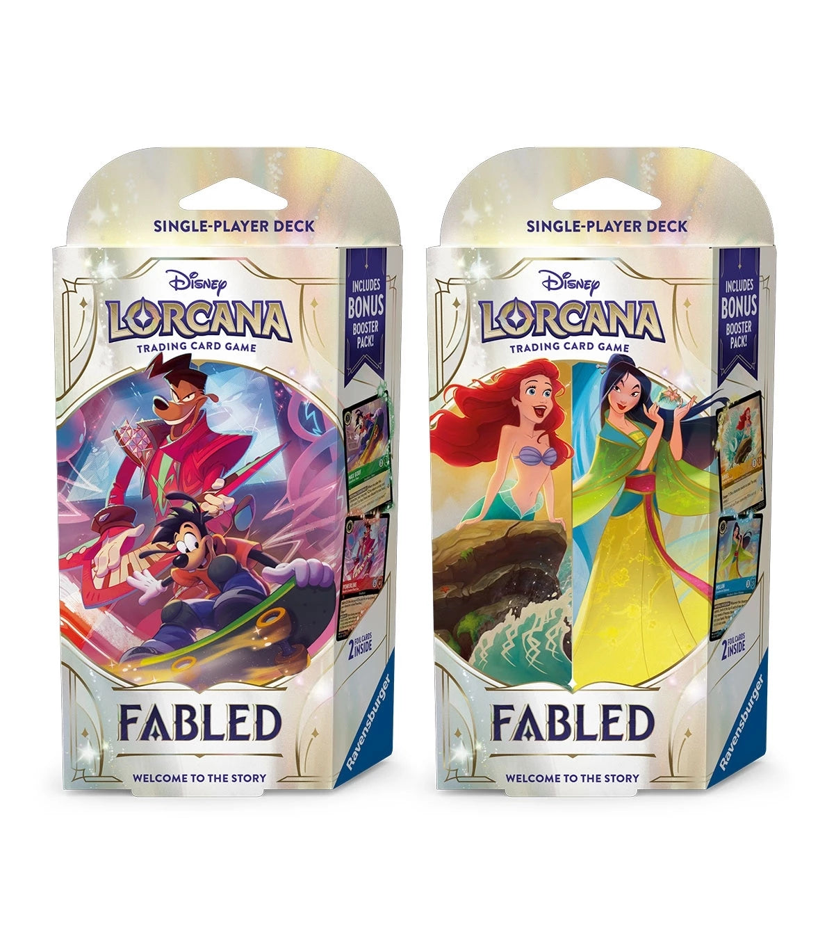 Mazos de inicio (8 Unidades) Fabled Inglés - Disney Lorcana TCG.