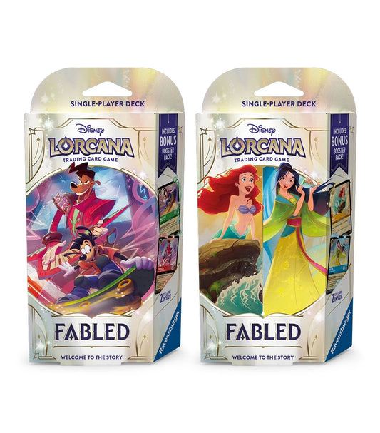 Mazos de inicio (8 Unidades) Fabled Inglés - Disney Lorcana TCG.