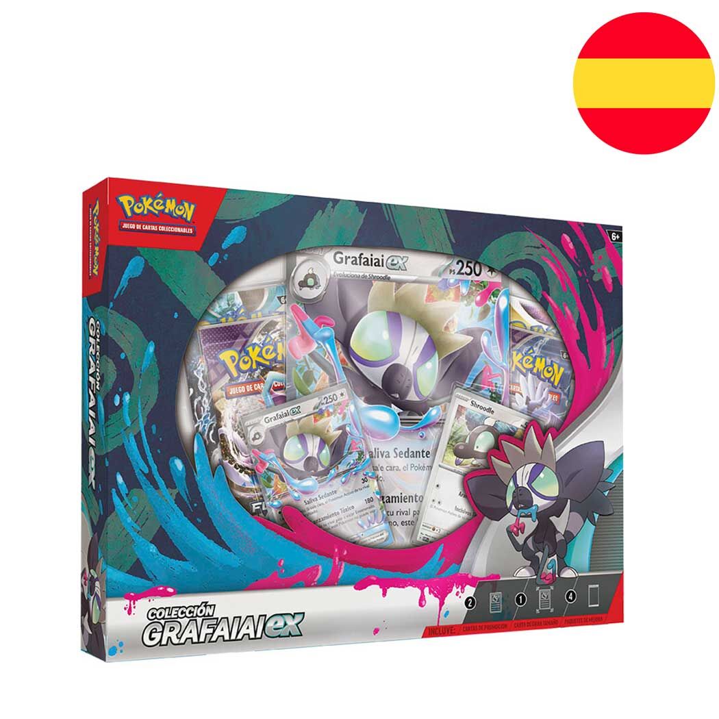 Blister cartas Grafaiai ex box Pokemon español.