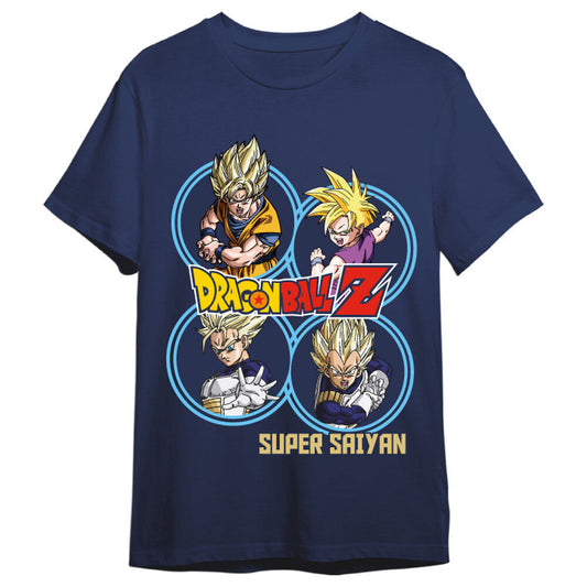 Camiseta Super Saiyans Dragon Ball Z adulto.